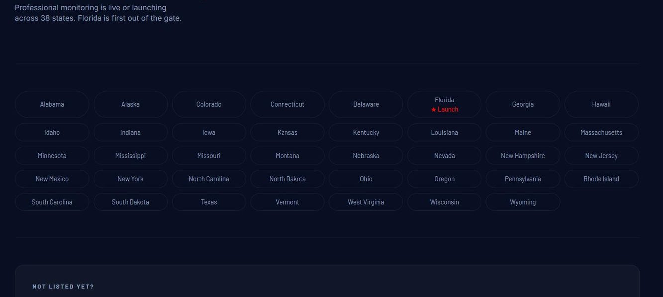 Coverage — Licensed States & Waitlist Capture