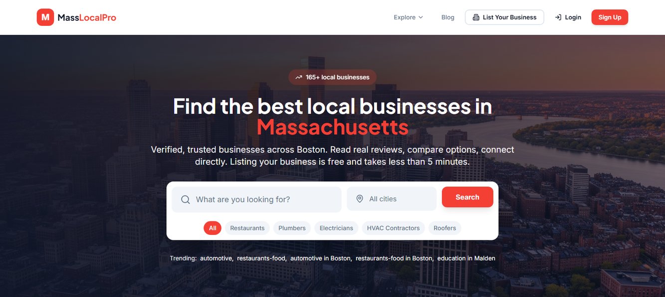 MassLocalPro — Massachusetts Local Business Directory